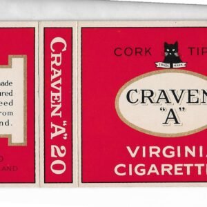MARQUILLA CRAVEN "A" 20 CIGARRILLOS INDUSTRIA INGLATERRA SOFT