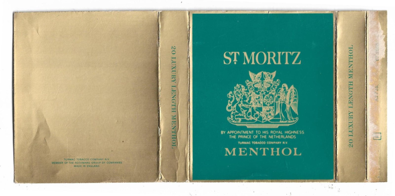 MARQUILLA ST MORITZ 20 CIGARRILLOS INDUSTRIA INGLATERRA BOX