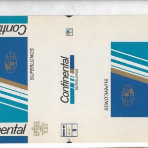 MARQUILLA CONTINENTAL SUPERLONGS 20 CIGARRILLOS INDUSTRIA URUGUAY SOFT
