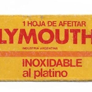 ENVOLTORIO DE HOJA DE AFEITAR PLYMOUTH INOXIDABLE AL PLATINO