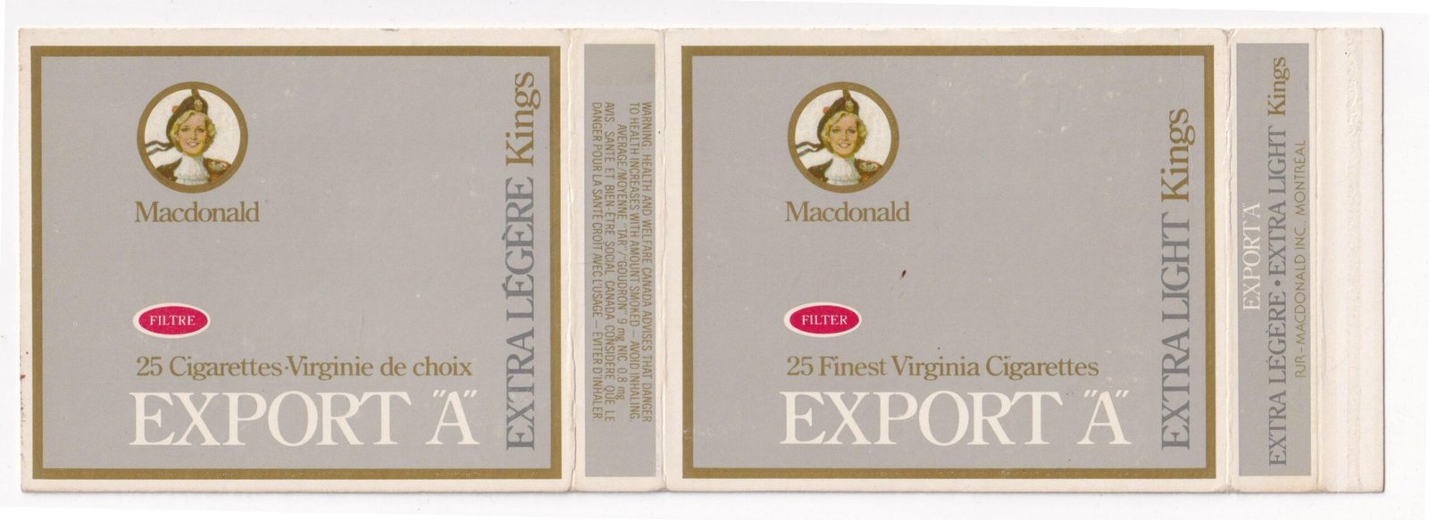 MARQUILLA MACDONALD 25 CIGARRILLOS INDUSTRIA CANADA SOFT