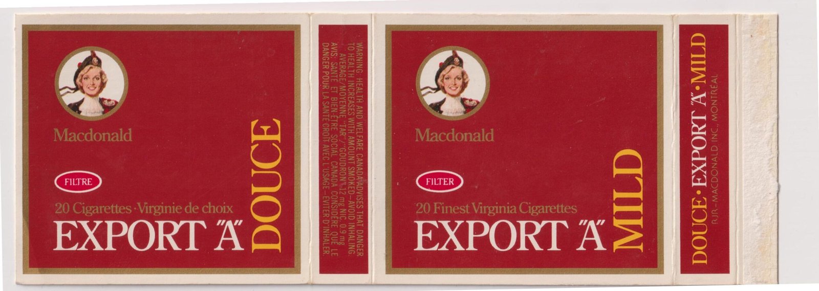MARQUILLA MACDONALD 20 CIGARRILLOS INDUSTRIA CANADA SOFT