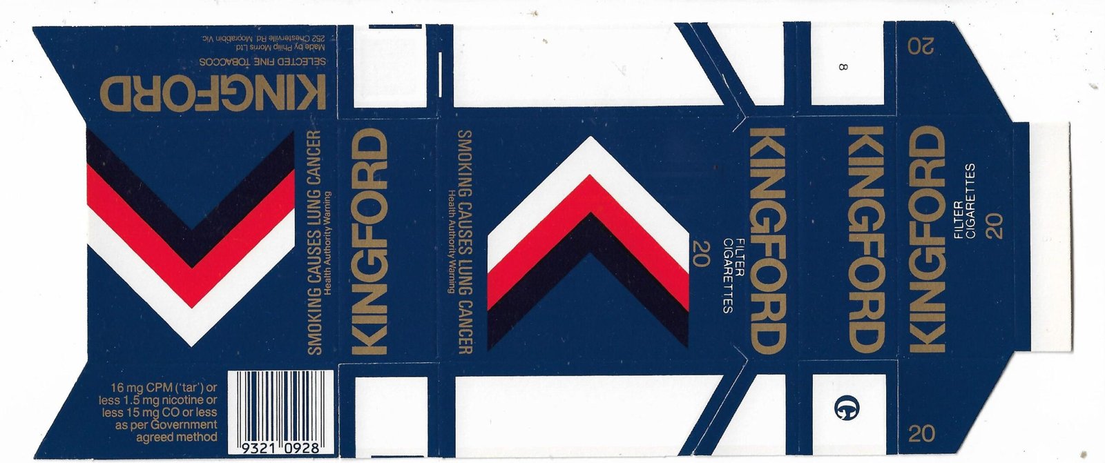 MARQUILLA KINGFORD 20 CIGARRILLOS DE AUSTRALIA BOX