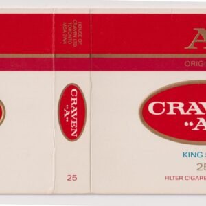 MARQUILLA CRAVEN ´´A ´´ 25 CIGARRILLOS INDUSTRIA CANADA SOFT