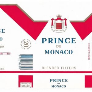 MARQUILLA PRINCE DE MONACO 20 CIGARRILLOS DE HOLANDA SOFT