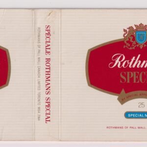 MARQUILLA ROTHMANS SPÉCIALE 25 CIGARRILLOS INDUSTRIA CANADA SOFT