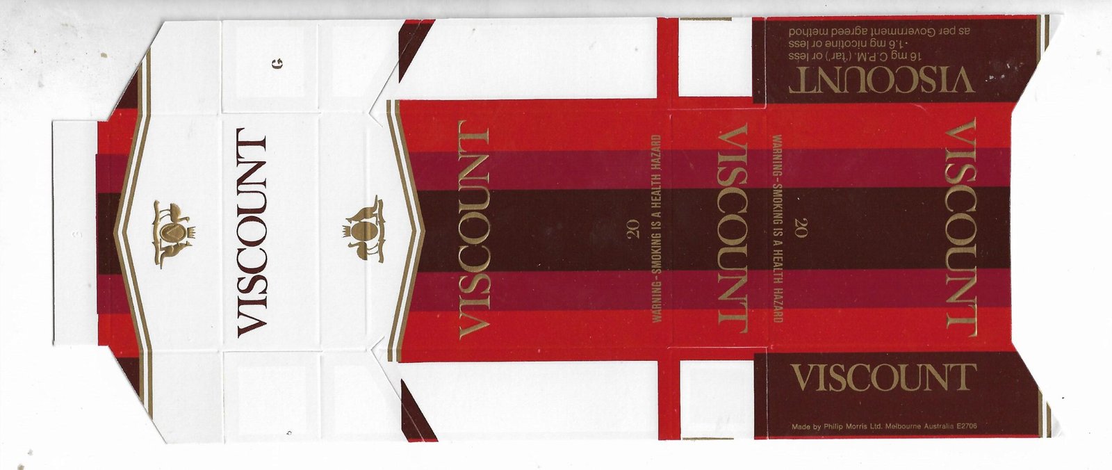 MARQUILLA VISCOUNT 20 CIGARRILLOS DE AUSTRALIA BOX