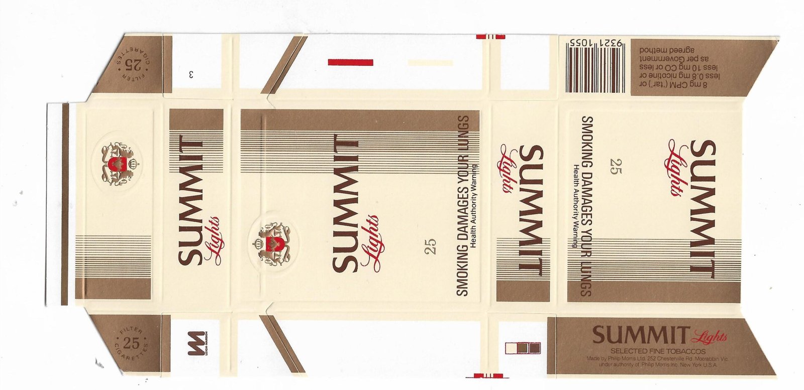MARQUILLA SUMMIT LIGHTS 25 CIGARRILLOS DE AUSTRALIA BOX
