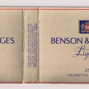 MARQUILLA BENSON & HEDGES 25 CIGARRILLOS INDUSTRIA CANADA SOFT