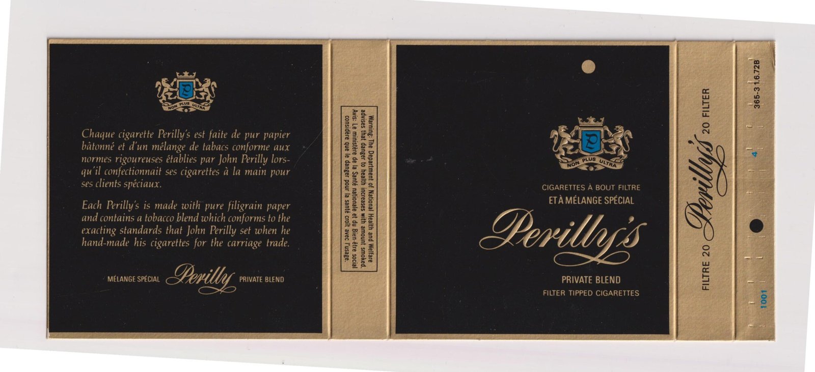 MARQUILLA PERILLY´S 20 CIGARRILLOS INDUSTRIA CANADA SOFT