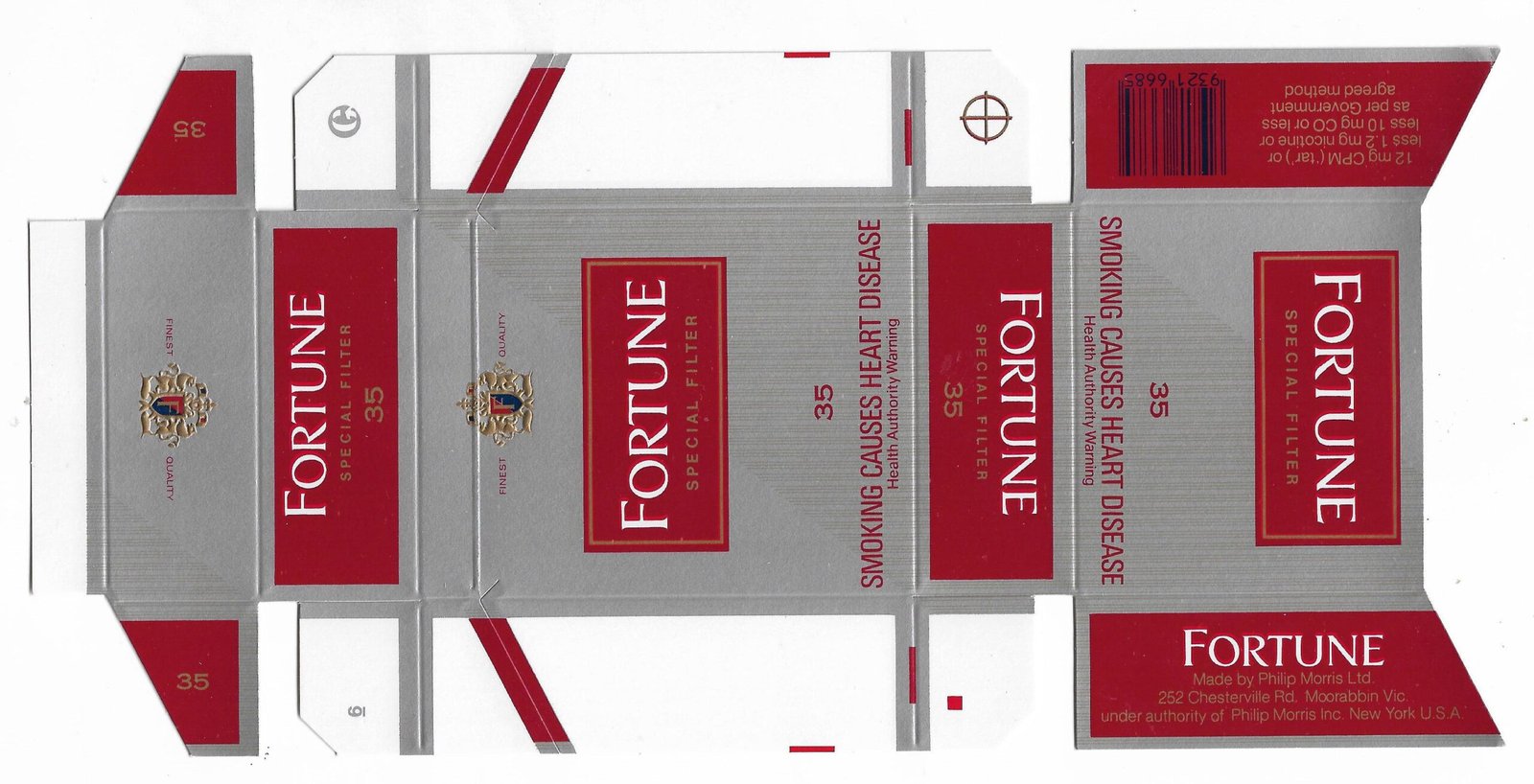 MARQUILLA FORTUNE ESPECIAL 35 CIGARRILLOS DE AUSTRALIA BOX