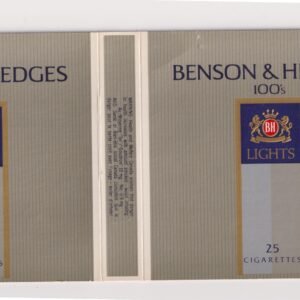 MARQUILLA BENSON & HEDGES 100´S 25 CIGARRILLOS INDUSTRIA CANADA SOFT
