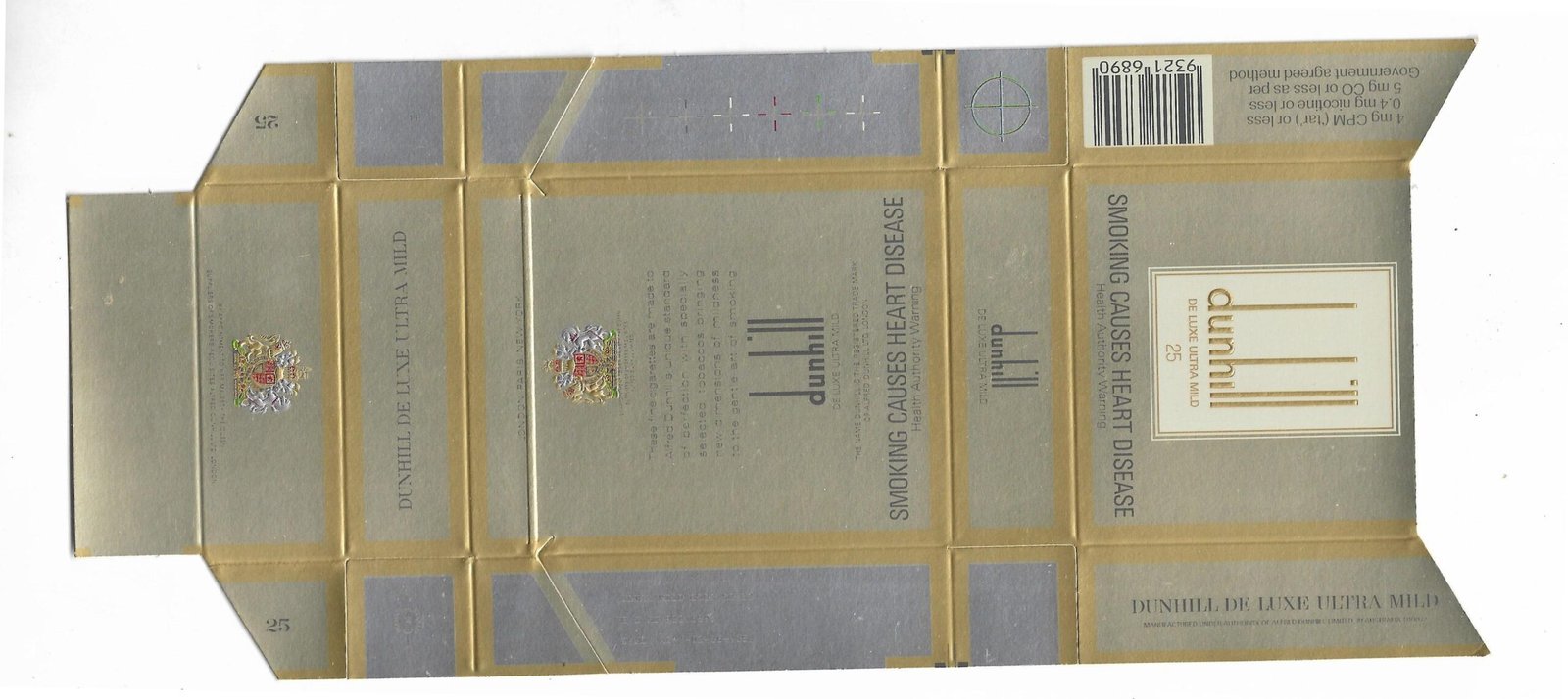 MARQUILLA DUNHILL 25 CIGARRILLOS DE AUSTRALIA BOX