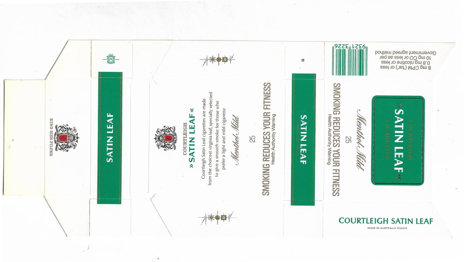 MARQUILLA SATIN LEAF 25 CIGARRILLOS DE AUSTRALIA BOX