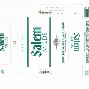 MARQUILLA SALEM MILDS 25 CIGARRILLOS DE AUSTRALIA BOX