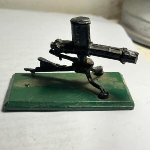 FIGURA DE PLOMO ANTIGUO DE UNA AMETRALLADORA MILITAR