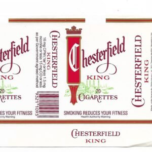 MARQUILLA CHESTERFIELD KING 20 CIGARRILLOS INDUSTRIA AUSTRALIA SOFT