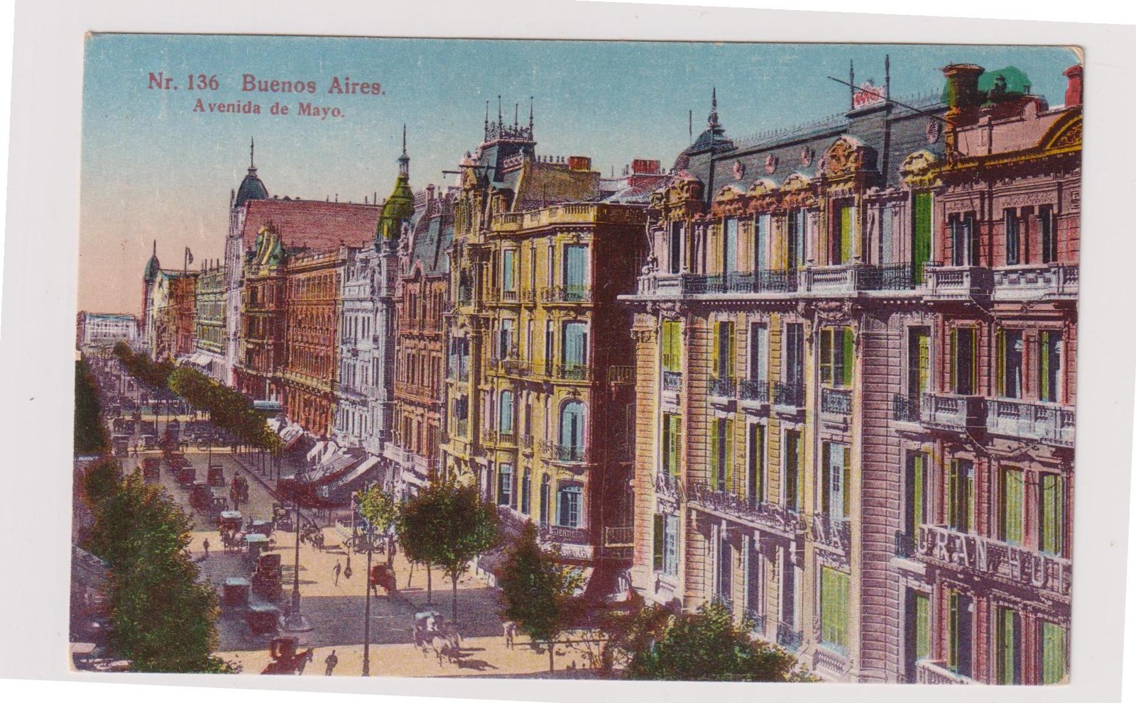 POSTAL N° 136 BUENOS AIRES - AVENIDA DE MAYO