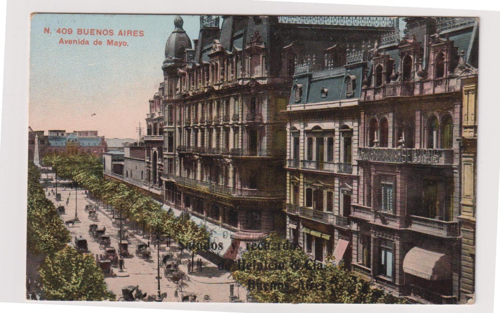 POSTAL N° 409 BUENOS AIRES - AVENIDA DE MAYO