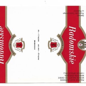 MARQUILLA RADOMSKIE 20 CIGARRILLOS INDUSTRIA CHECOSLOVAQUIA SOFT