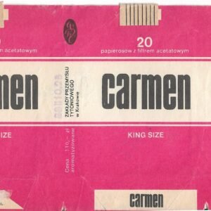 MARQUILLA CARMEN 20 CIGARRILLOS INDUSTRIA POLONIA SOFT
