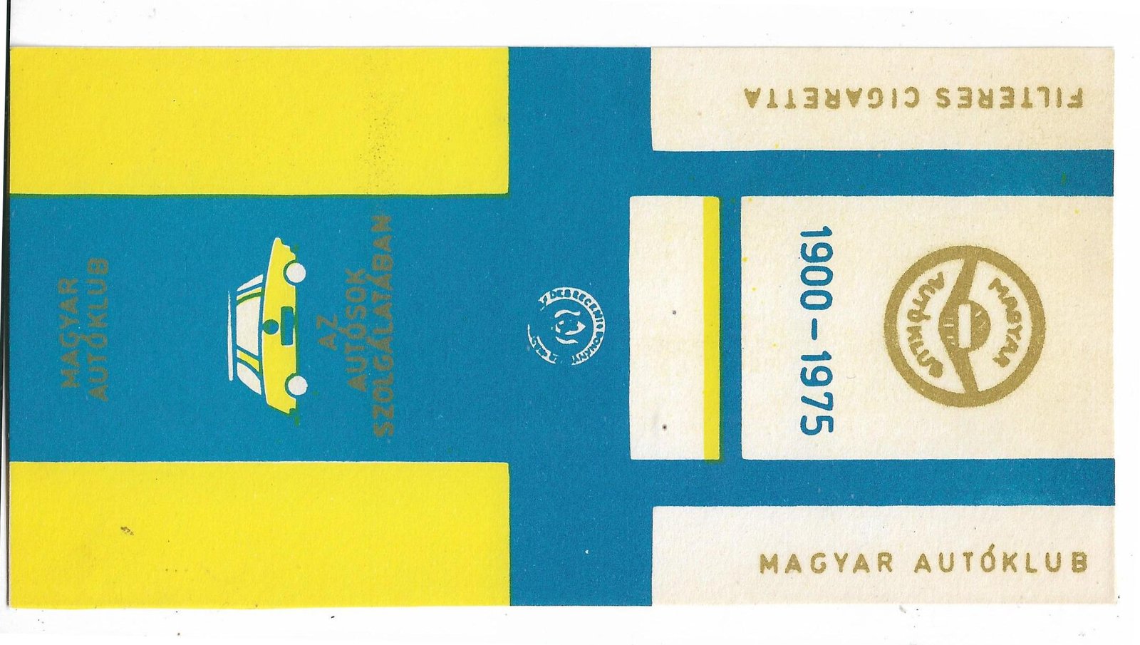 MARQUILLA MAGYAR AUTÓKLUB 20 CIGARRILLOS INDUSTRIA HUNGRIA SOFT