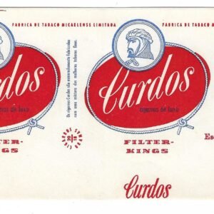 MARQUILLA CURDOS 20 CIGARRILLOS INDUSTRIA PORTUGAL SOFT