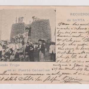POSTAL - SANTA FÉ - CARGANDO TRIGO EN EL PUERTO COLASTINÉ