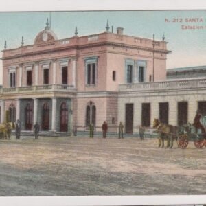 POSTAL N°212 SANTA FÉ - R.A ESTACIÓN F. C. B. A Y R