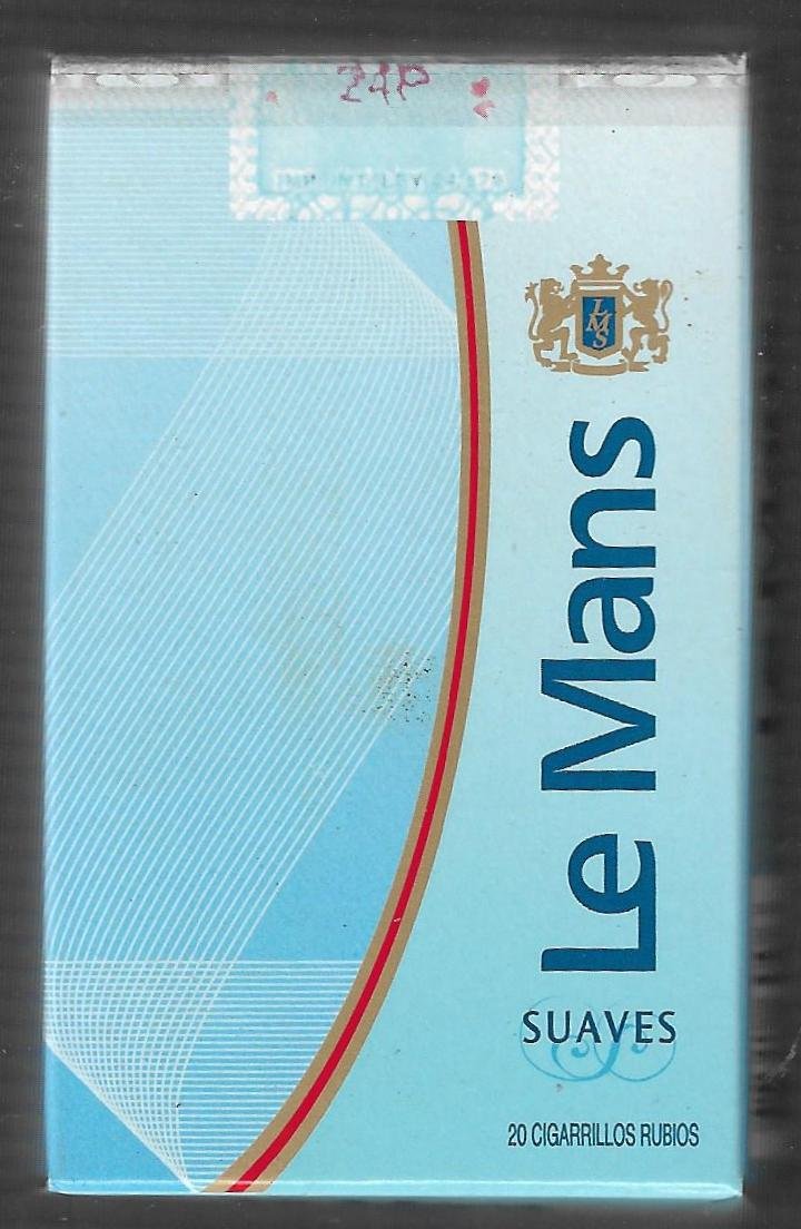 PAQUETE LE MANS SUAVES 20 CIGARRILLOS RUBIOS SIN VALOR COMERCIAL