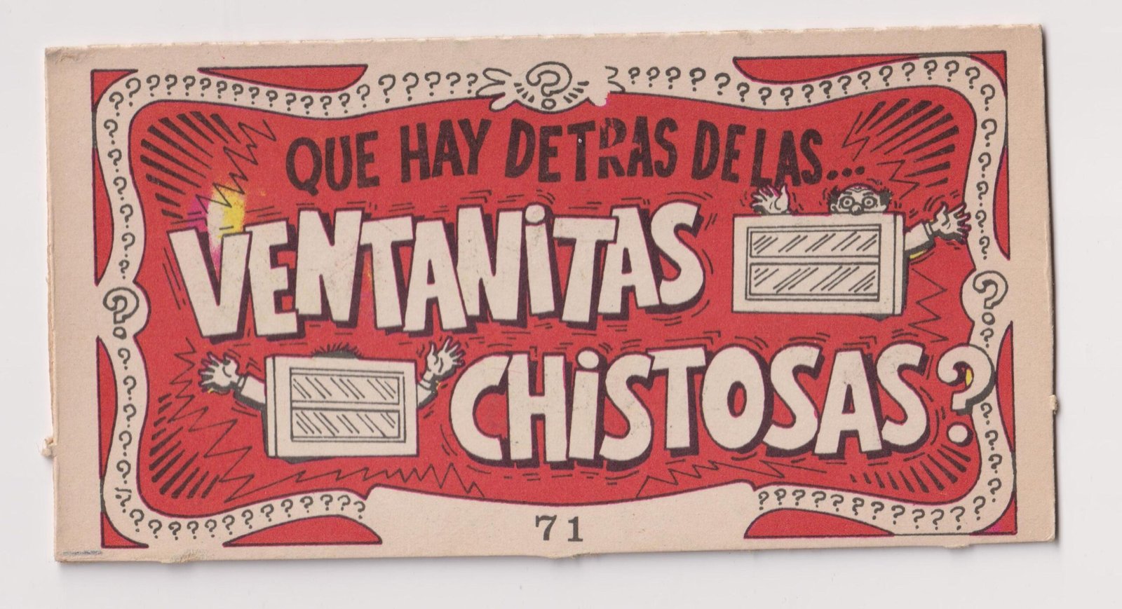 FIGURITA TARJETA VENTANITAS CHISTOSAS N°71