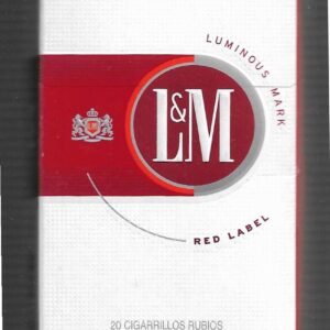 PAQUETE L&M RED LABEL 20 CIGARRILLOS RUBIOS SIN VALOR COMERCIAL