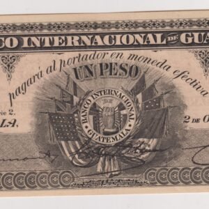GUATEMALA 1 PESOS 1914/16 P 152 B UNC
