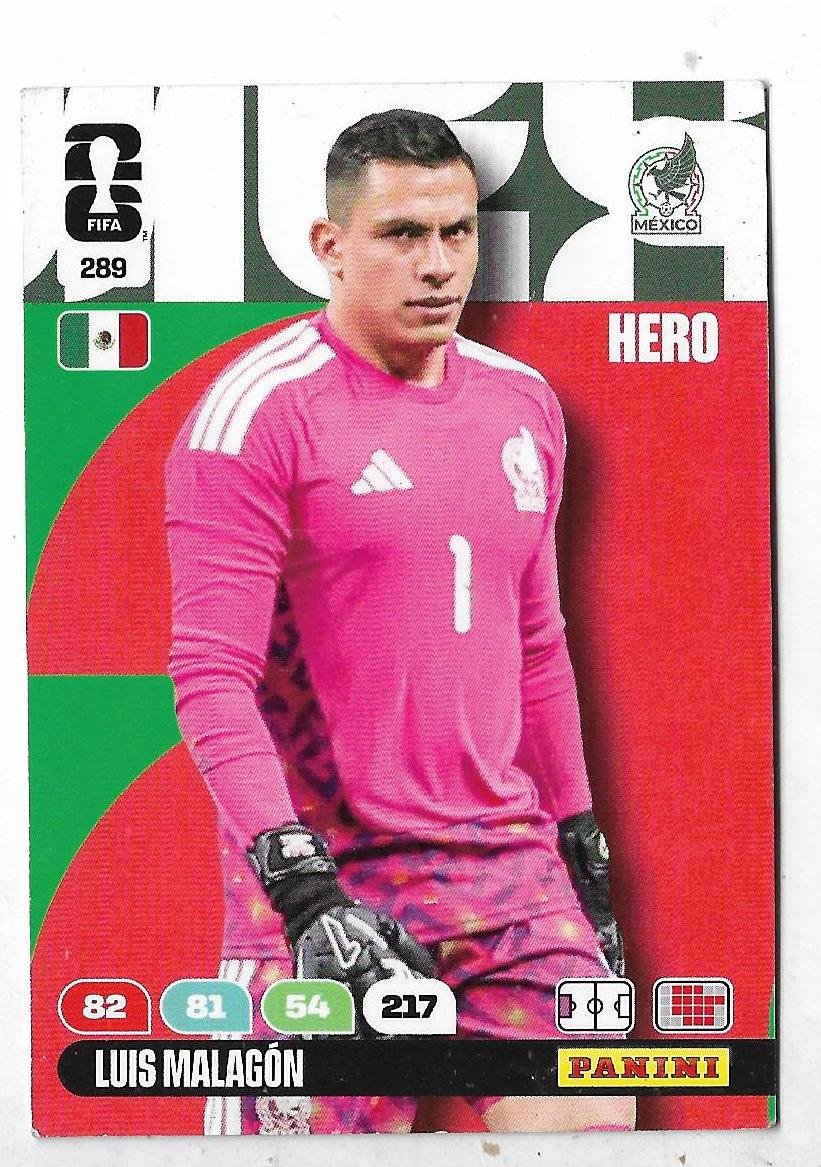 ADRENALYN OFFICIAL TRADING CARDS MUNDIAL 2026 LUIS MALAGÓN N°289