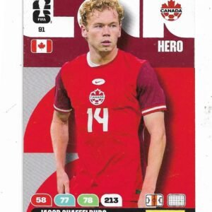 ADRENALYN OFFICIAL TRADING CARDS MUNDIAL 2026 JACOB SHAFFELBURGV N°91