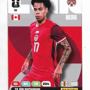 ADRENALYN OFFICIAL TRADING CARDS MUNDIAL 2026 TAJON BUCHANAN N°92