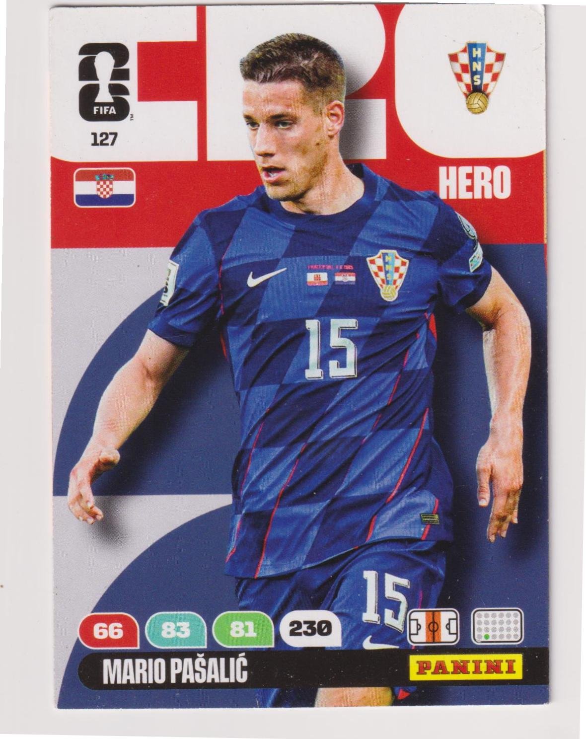 ADRENALYN OFFICIAL TRADING CARDS MUNDIAL 2026 MARIO PASALIC N°127