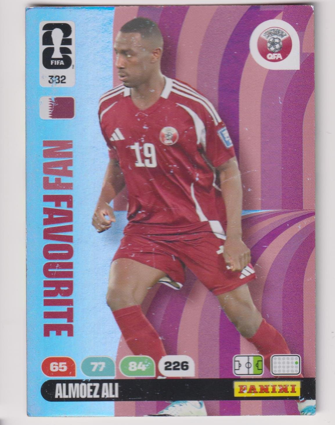 ADRENALYN OFFICIAL TRADING CARDS MUNDIAL 2026 FAN ALMOES ALI N° 382