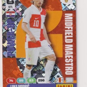 ADRENALYN OFFICIAL TRADING CARDS MUNDIAL 2026 POWER-UP LUKA MODRIC N° 571