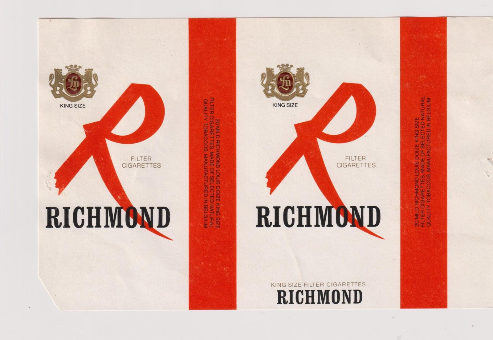 MARQUILLA RICHMOND 20 CIGARRILLOS DE BÉLGICA SOFT