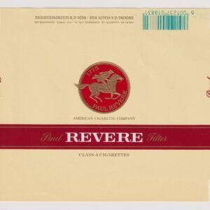 MARQUILLA PAUL REVERE FILTER 30 CIGARRILLOS DE SUDÁFRICA SOFT