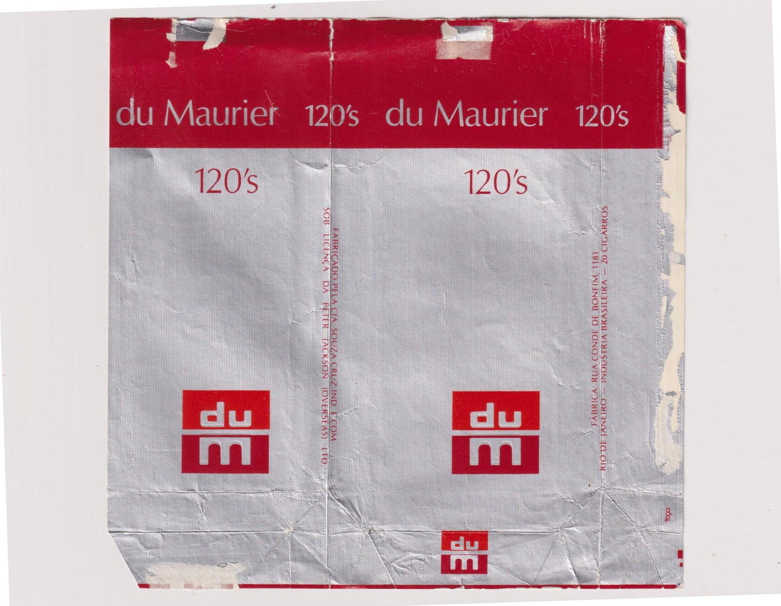 MARQUILLA DU MAURIER 120'S 20 CIGARRILLOS DE BRASIL SOFT